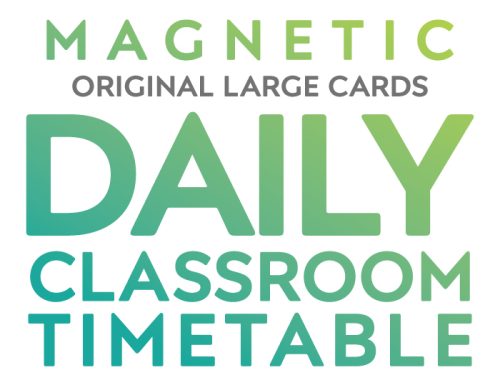 Magnetic Daily Classroom Timetable Original Large Cards
