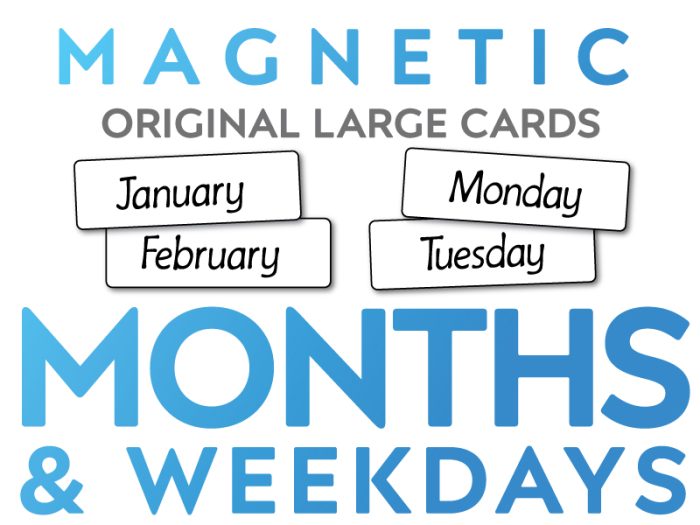 Magnetic Months and Weekdays Original Large Cards